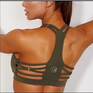 ISO TICKLE BACK BRA IN OLIVE GREEN